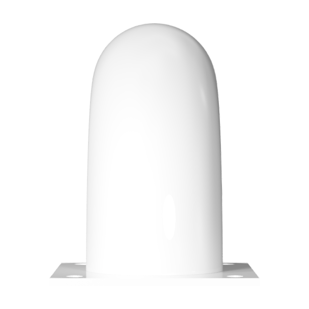 Truck pull in assist | hot-dip galvanized and white coatedwith red reflecting stripes | straight,total length: approx. 3600 mm